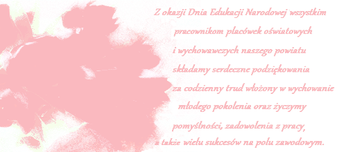 Bukiet czerwonych tulipanów z życzeniami z okazji dnia Edukacji Narodowej